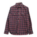 HELLY HANSEN(ヘリーハンセン) サイズ:M ダブルポケット レギュラーカラー 長袖シャツ レッド/ネイビー【中古】【程度B】【カラーレッド】【オンラ...