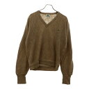 LACOSTE(ラコステ) サイズ:M 80‐90s IZOD Vネック プルオーバー アクリル ニット グレージュ【中古】【程度B】【カラーベージュ】【オンラ...