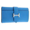 HERMES(エルメス) ベアン ヴォーエプソン ブルーサフィール レザー 4連キーケース ブルー シルバー金具 W刻印【中古】【程度B】【カラーブルー】【オンライン限定商品】(4)