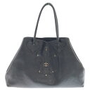 CHROME HEARTS(クロムハーツ) TOTE W/SNP BS FLUER BS フレアトート ダブルスナップ レザートートバッグ ブラック【中古】【程...