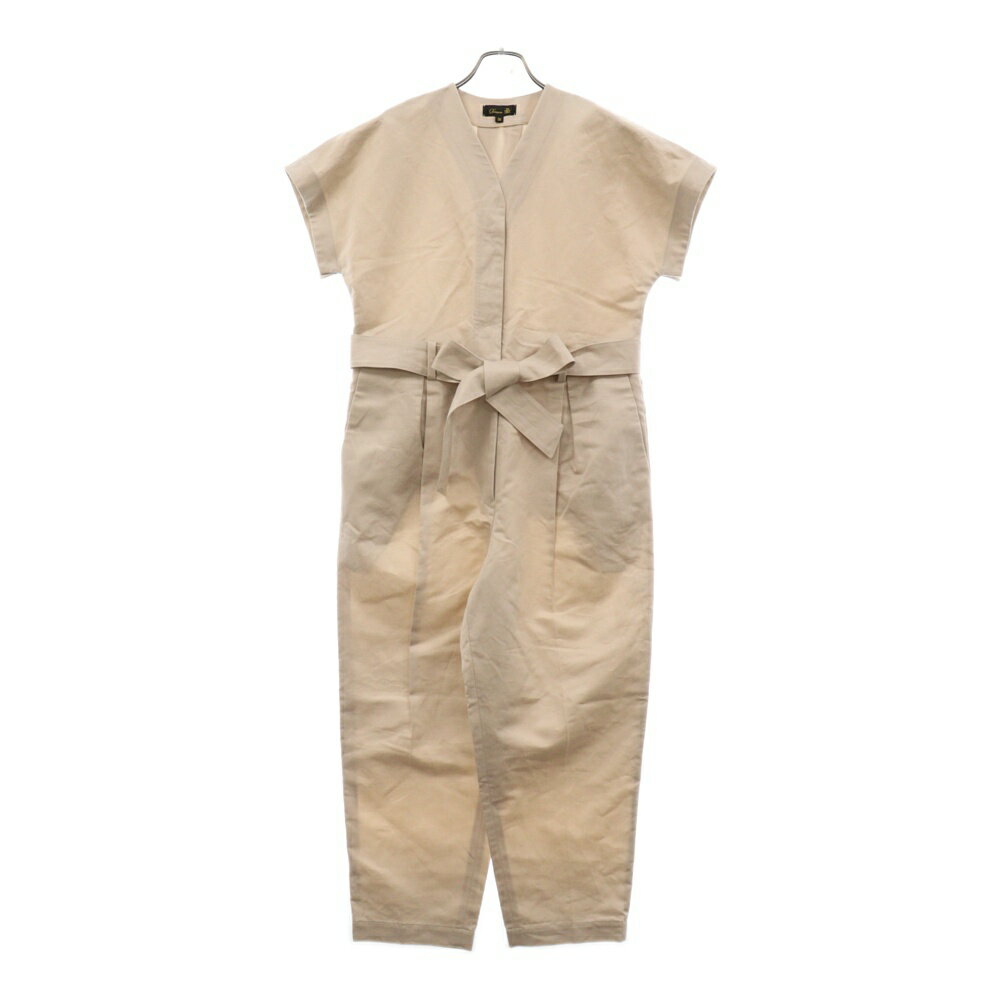 DRAWER(ドゥロワー) サイズ:36 ギャバジン ウェストベルト サロペット オールインワン ベージュ レディース 6514-234-1082【中古】【程度A】【カラーベージュ】【取扱店舗BRING京都河原町店】