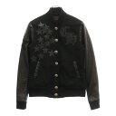 CHROME HEARTS(クロムハーツ) サイズ:M LETTERMAN STAR レターマン クロスボールボタンスターレザーパッチブルゾンジャケット ブラッ...