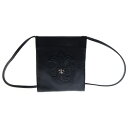 CHROME HEARTS(クロムハーツ) SQ PKT BS FLUER スクエアポケット BSフレアパッチレザーショルダーバッグ ブラック【中古】【程度B】...