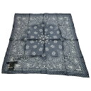 CHROME HEARTS(クロムハーツ) ペイズリーバンダナ シルクスカーフ ネイビー【中古】【程度B】【カラーネイビー】【取扱店舗BRING梅田茶屋町店】