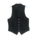 CHROME HEARTS(クロムハーツ) サイズ:S CLASSIC 2B フローラル ボタン レザーベスト ブラック【中古】【程度B】【カラーブラック】【取...