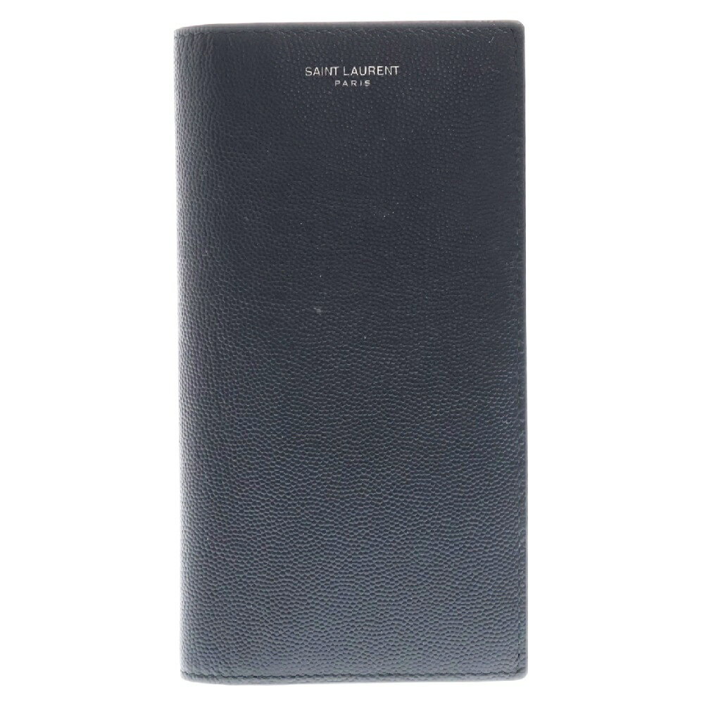 SAINT LAURENT PARIS(サンローランパリ) グレインレザーコンチネンタルロングウォレット 長財布 二つ折り財布 ブラック 396308【中古】【程度B】【カラーブラック】【オンライン限定商品】