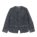 MACPHEE(マカフィ) サイズ:40 ノーカラージャケット ブラック【中古】【程度B】【カラーブラック】【オンライン限定商品】