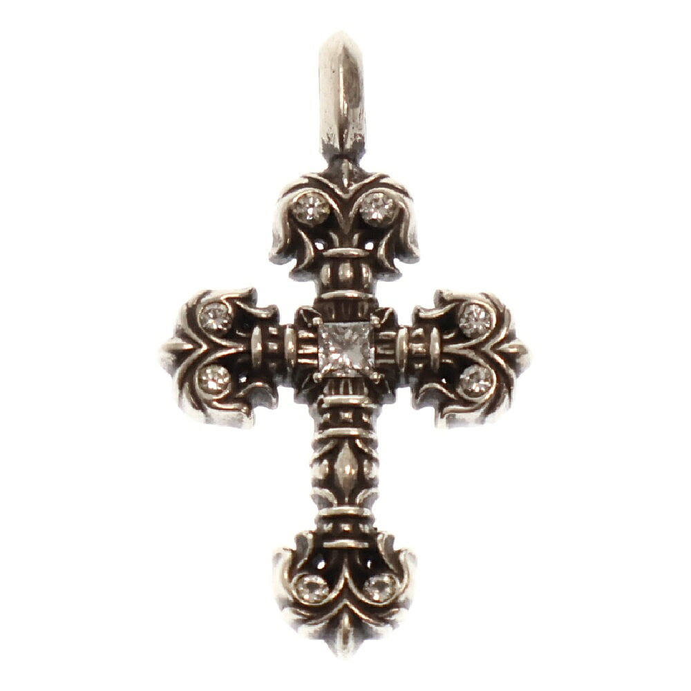 CHROME HEARTS(クロムハーツ) CHARM FILIGREE TINY P DMND タイニーフィリグリークロス PAVEダイヤ チ..
