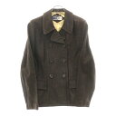 UNKNOWN LONDON(アンノーンロンドン) サイズ:10 CUIR VERITABLE 6ボタン ハーフコート レザージャケット ブラウン【中古】【程度...