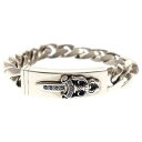CHROME HEARTS(クロムハーツ) サイズ:13LINK ID DAGGER P/BLKDIA ダガーIDクラシックリンク ブレス PAVE ブラックダイヤ シルバー【中古】【程度B】【カラーシルバー】【取扱店舗OneStyle名古屋パルコ店】(4)