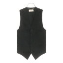 SAINT LAURENT PARIS(サンローランパリ) サイズ:42 15SS ウールギャバジン クラシックベスト ジレ ブラック 370568 Y639H...
