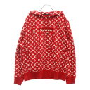 LOUIS VUITTON(ルイヴィトン) サイズ:M 17AW ×SUPREME シュプリーム モノグラムボックスロゴプルオーバーパーカー レッド HDY91...