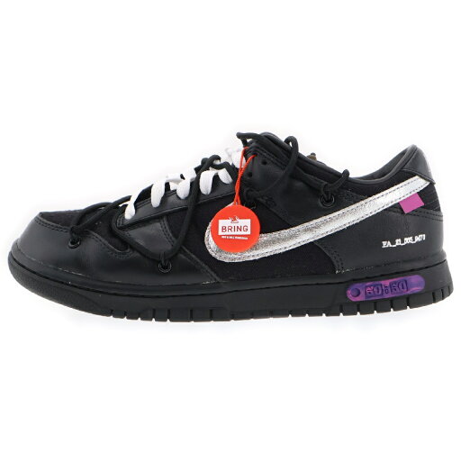 NIKE(ナイキ) サイズ:27.0cm ×OFF-WHITE DUNK LOW 1 of 50 Black DM1602-001 50×オフホワイト ダンク ローカットスニーカー ロット50 ブラック US9/27cm【中古】【程度B】【カラーブラック】【取扱店舗BRING KICKS】 NIKE(ナイキ) サイズ:27.0cm ×OFF-WHITE DUNK LOW 1 of 50 Black DM1602-001 50×オフホワイト ダンク ローカットスニーカー ロット50 ブラック US9/27cm【中古】【程度B】【カラーブラック】【取扱店舗BRING KICKS】
