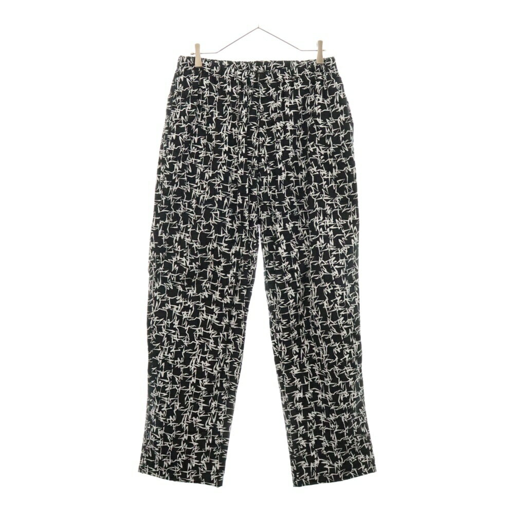 MASSES(マシス) サイズ:L 19AW BRUSH PANTS 総柄プリント ブラッシュイージーロングパンツ ブラック【中古】【程度B】【カラーブラック】【オンライン限定商品】