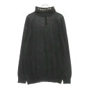 CHROME HEARTS(クロムハーツ) サイズ:M CHレザーパッチ カシミアタートルネックセーター ニット ブラック【中古】【程度B】【カラーブラック】【...