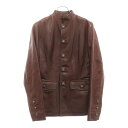 CHROME HEARTS(クロムハーツ) サイズ:M BSフレアボタン スタンドカラー レザージャケット レッド【中古】【程度B】【カラーレッド】【取扱店舗O...