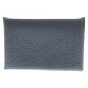 HERMES(エルメス) カルヴィカードケース コインケース シェーブル グリミスティ W刻印 グレー 名刺入れ【新古品/中古】【程度N】【カラーグレー】【取扱...