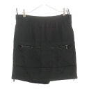 CHANEL(シャネル) サイズ:40 ココマーク マトラッセ シルクスカート ブラック レディース 3724W165【中古】【程度B】【カラーブラック】【取扱...