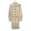 CHROME HEARTS(クロムハーツ) サイズ:M 8BTN LEATHER COAT クロスボールボタン スリムデザイン レザーコート ホワイト【中古】【...