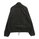CHROME HEARTS(クロムハーツ) サイズ:M RIGGINS FBRC 英字プリントナイロンコーチジャケットブルゾン ブラック JVPタグ【中古】【程度B】【カラーブラック】【取扱店舗OneStyle名古屋パルコ店】