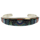 INDIAN JEWELRY(インディアンジュエリー) ナバホ族 Erwin Tsosie アーヴィンツォーシー ビンテージ ターコイズチップインレイ ブレスレ...