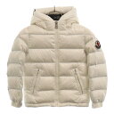 MONCLER(モンクレール) サイズ:8/130cm SALZMAN フード・ロゴワッペン付き ジップアップ ダウンジャケット ホワイト キッズ【中古】【程度...