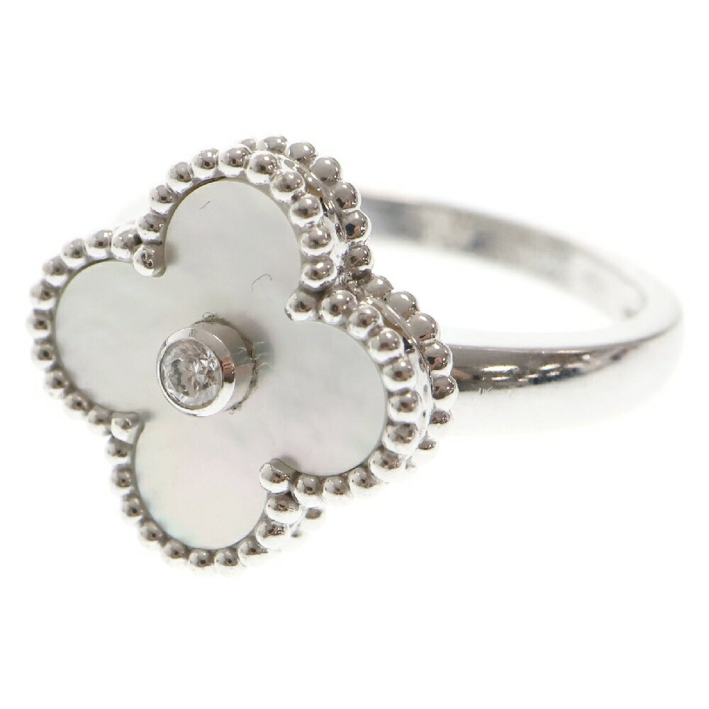 Van Cleef & Arpels(ヴァンクリーフアンドアーペル) ヴィンテージアルハンブラ リング マザーオブパール ダイヤモンド シェル 750WG #54 指輪 アクセサリー ジュエリー【中古】【程度A】【カラーゴールド】【取扱店舗BRING京都河原町店】のサムネイル