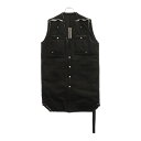 Rick Owens(リックオウエンス) サイズ:48 21AW SL OUTERSHIRT LINER アウターシャツ ライナー スナップボタン ベスト ブラ...