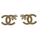 CHANEL(シャネル) ココマーク ラインストーンピアス ゴールド GP B22K アクセサリー【中古】【程度A】【カラーゴールド】【取扱店舗WASTE_NOT名古屋店】