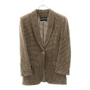 GIORGIO ARMANI(ジョルジオアルマーニ) サイズ:42 BORGO21 ジャガード織 総柄 ショールカラー スモーキングジャケット カーキ レディー...