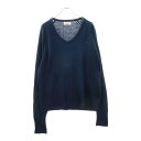 Christian Dior(クリスチャンディオール) サイズ:XL Vネック ワンポイント ニットセーター ブルー【中古】【程度B】【カラーブルー】【オンライン限定商品】(4)
