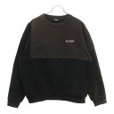 X-LARGE(エクストララージ) サイズ:M 20AW PANELED CREWNECK SWEAT クルーネックスウェットトレーナー ブラック 101203...