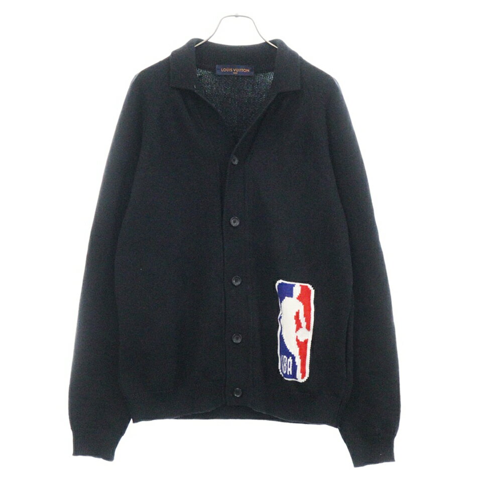 LOUIS VUITTON(ルイヴィトン) サイズ:XL 21SS ×NBA ジャイアント モノグラムロゴカーディガン RM211M ZNO HKN02W ブラック【中古】【程度B】【カラーブラック】【取扱店舗BRING心斎橋店】