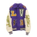 LOUIS VUITTON(ルイヴィトン) サイズ:46 22AW Multi Pached Mix Leather Varsity Blouson マルチパッ...