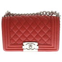 CHANEL(シャネル) ボーイシャネル スモール ショルダーバッグ レッド【中古】【程度A】【カラーレッド】【取扱店舗BRING京都河原町店】