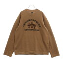 CHROME HEARTS(クロムハーツ) サイズ:L SAILIN ON CHSMR ロゴ刺繍セメタリークロスパッチカシミヤニットセーター ベージュ【中古】【...