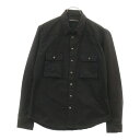 CHROME HEARTS(クロムハーツ) サイズ:M ARMY FBRC クロスボールボタン ミリタリー長袖シャツ ブラック【中古】【程度B】【カラーブラック...