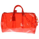 LOUIS VUITTON(ルイヴィトン) サイズ:50 キーポル バンドリエール50 ボストンバッグ ビニール モノグラム・ヴァージル・アプロー クリアレッド...