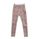Needles(ニードルス) サイズ:1 SKINNY PANTS ドット スキニーパンツ KP217 レッド レディース【中古】【程度B】【カラーレッド】【取...
