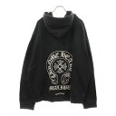 CHROME HEARTS(クロムハーツ) サイズ:XXL SWTSHRT HD ZIP マリブ限定バックホースシュープリントジップアップパーカー ブラック【中...