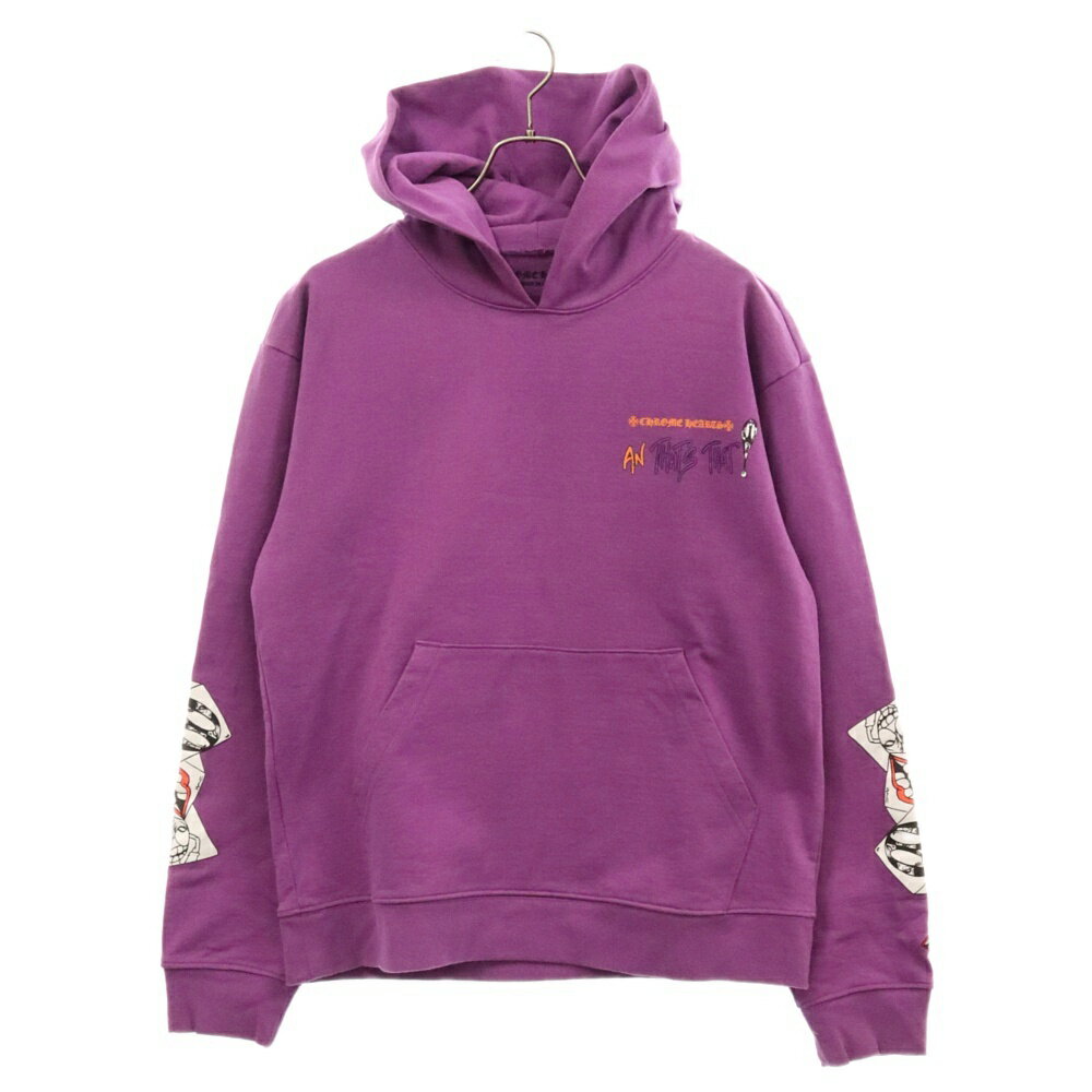 CHROME HEARTS(クロムハーツ) サイズ:M ×MATTY BOY I WANT MORE NOT LESS AN THAT'S THAT HOODIE マッティボーイ プリントプルオーバーパーカー フーディ パープル【中古】【程度A】【カラーパープル】【取扱店舗BRING仙台店】