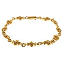CHROME HEARTS(クロムハーツ) サイズ:11LINK 22K TNY E CH PLS タイニーE CHプラス ブレスレット ゴールド【中古】【程度...