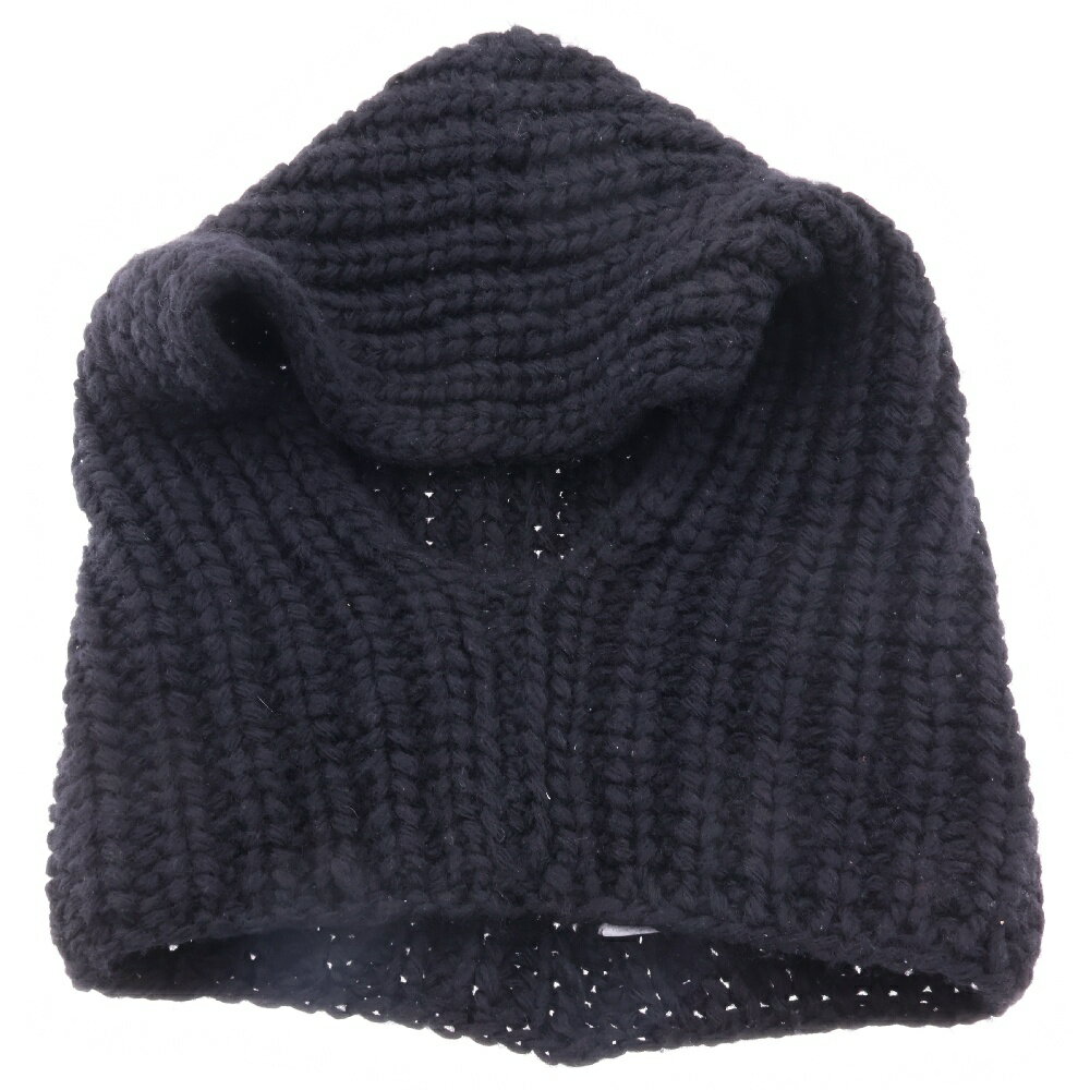KIJIMA TAKAYUKI(キジマタカユキ) サイズ:- 24AW WOOL KNIT BALACLAVA WKN-242914 ウール ニット バラクラバ ブラック【中古】【程度A】【カラーブラック】【オンライン限定商品】