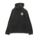 CHROME HEARTS(クロムハーツ) サイズ:XL YNT U DETENT HDPL FLC クロスボールボタンプルオーバーフリースパーカー フーディー...
