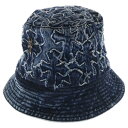 CHROME HEARTS(クロムハーツ) サイズ:S Dagger Cross Patch Denim Bucket Hat ダガークロスパッチ デニムバケッ...
