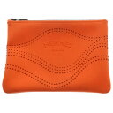 HERMES(エルメス) ネオバンMM ウェーブ パンチング ポーチ バッグ オレンジ【中古】【程度B】【カラーオレンジ】【オンライン限定商品】