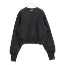 JIAN YE(ジェン イェ) サイズ:M 24AW ORBIT TOP JI-24AW-BZ02 コットンクロップドクルーネックスウェットトレーナー チャコー...