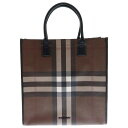 BURBERRY(バーバリー) ML SLIM DENNY PT DARK CRANBERRY バーバリーチェック レザートートバッグ ショルダーバッグ 804...