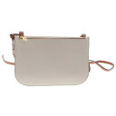 LOEWE(ロエベ) ダブルジップ ショルダーバッグ ななめ掛け バッグ ポーチ ポシェット グレージュ×ブラウン レザー ゴールド金具 113.54.Z43【...