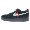 NIKE(ナイキ) サイズ:26.0cm × TIFFANY&CO AIR FORCE 1 LOW 1837 BLACK DZ1382-001 ティファニー エアフォース1 ローカットスニーカー シューズブラック US8/26.0cm【中古】【程度B】【カラーブラック】【取扱店舗原宿】